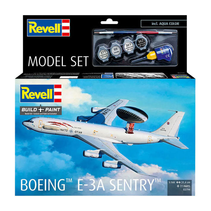 Load image into Gallery viewer, Revell modelbouwpakket model set boeing e-3a 1:144 - 77dlg.