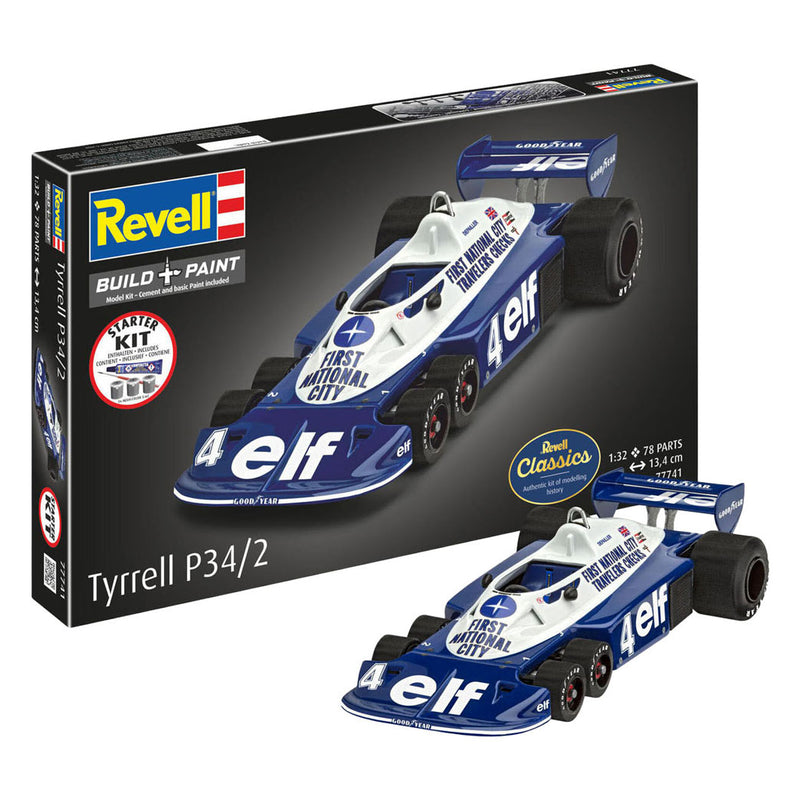 Afbeelding laden in galerijviewer, Revell modelbouwpakket starter kit tyrrell p34 2 6-wheeler 1:32 - 105dlg.