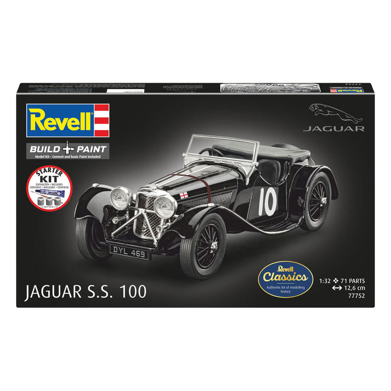 Afbeelding laden in galerijviewer, Revell modelbouwpakket starter kit jaguar ss 100 1:32 - 75dlg.