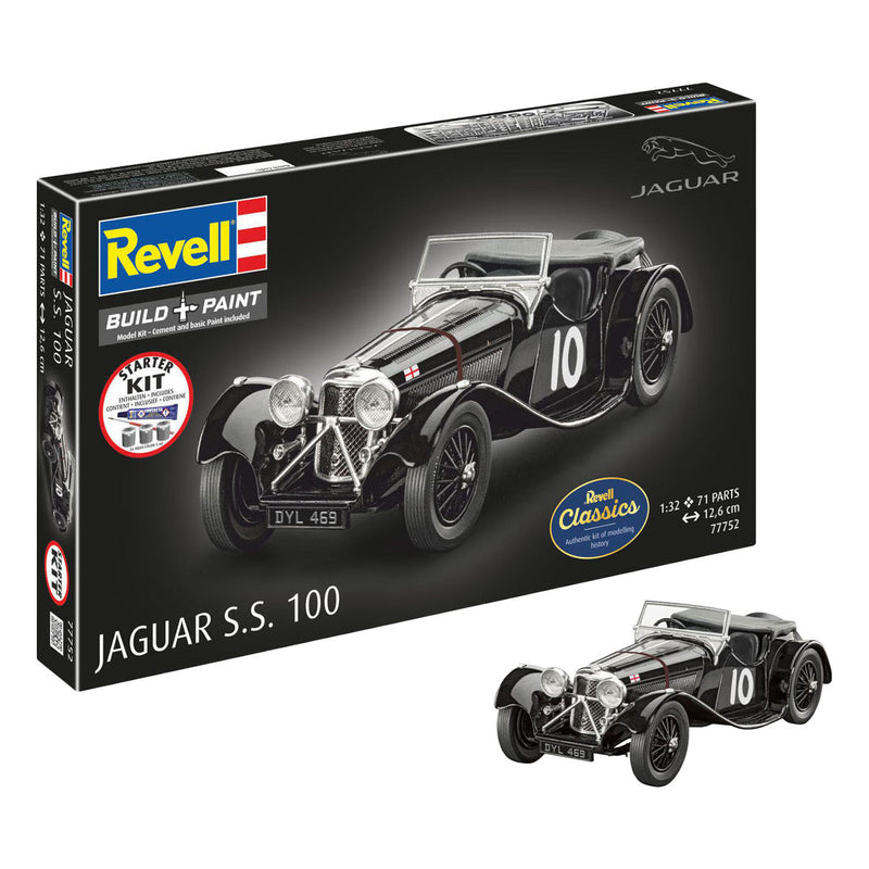 Afbeelding laden in galerijviewer, Revell modelbouwpakket starter kit jaguar ss 100 1:32 - 75dlg.