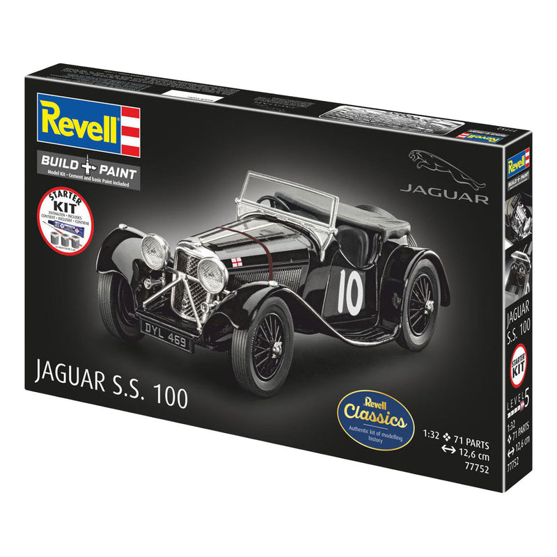 Afbeelding laden in galerijviewer, Revell modelbouwpakket starter kit jaguar ss 100 1:32 - 75dlg.