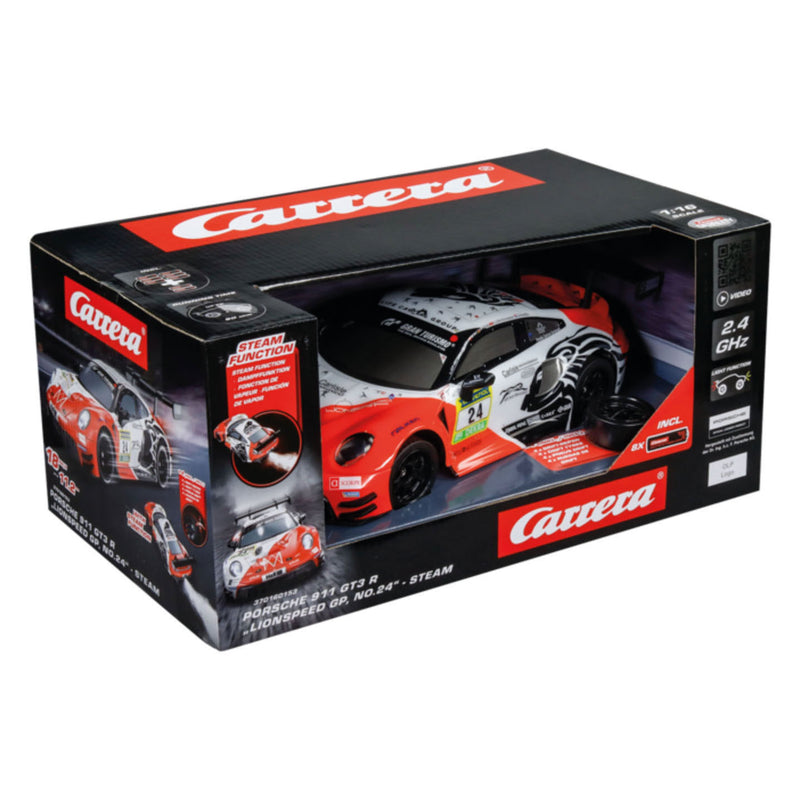Afbeelding laden in galerijviewer, Carrera rc 2,4ghz porsche 911 gt3 r lionspeed gp, no.24 - 1:16