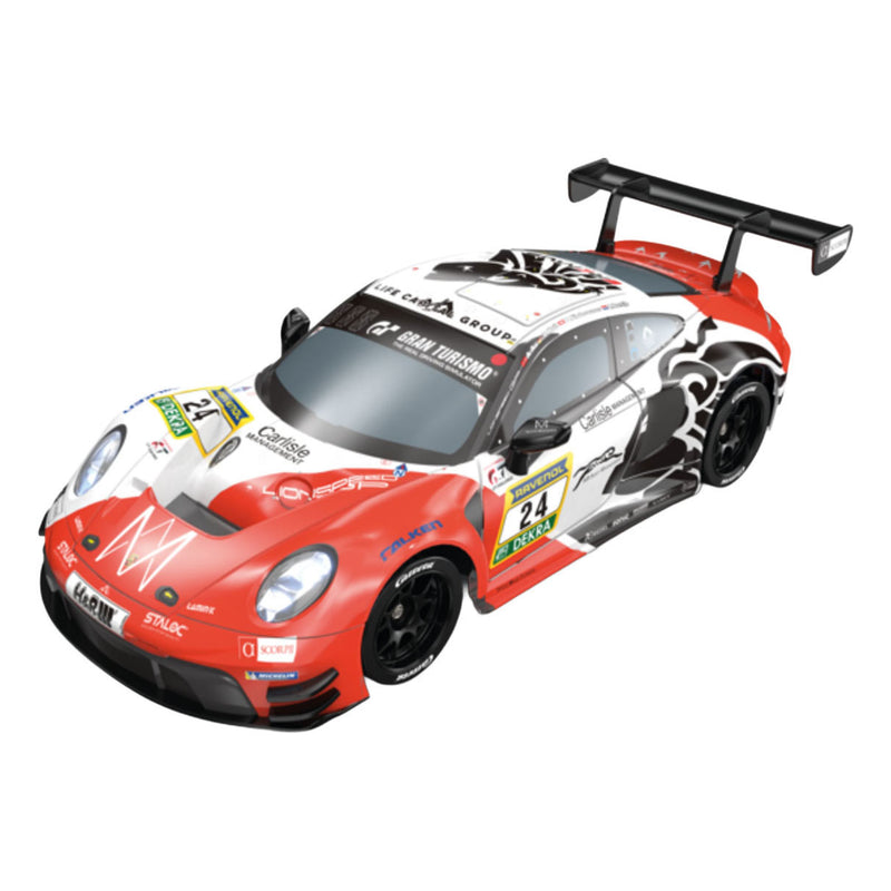 Afbeelding laden in galerijviewer, Carrera rc 2,4ghz porsche 911 gt3 r lionspeed gp, no.24 - 1:16