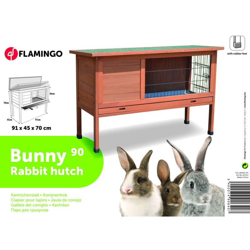 Load image into Gallery viewer, Flamingo konijnenhok bunny 90 91x45x70 cm bruin