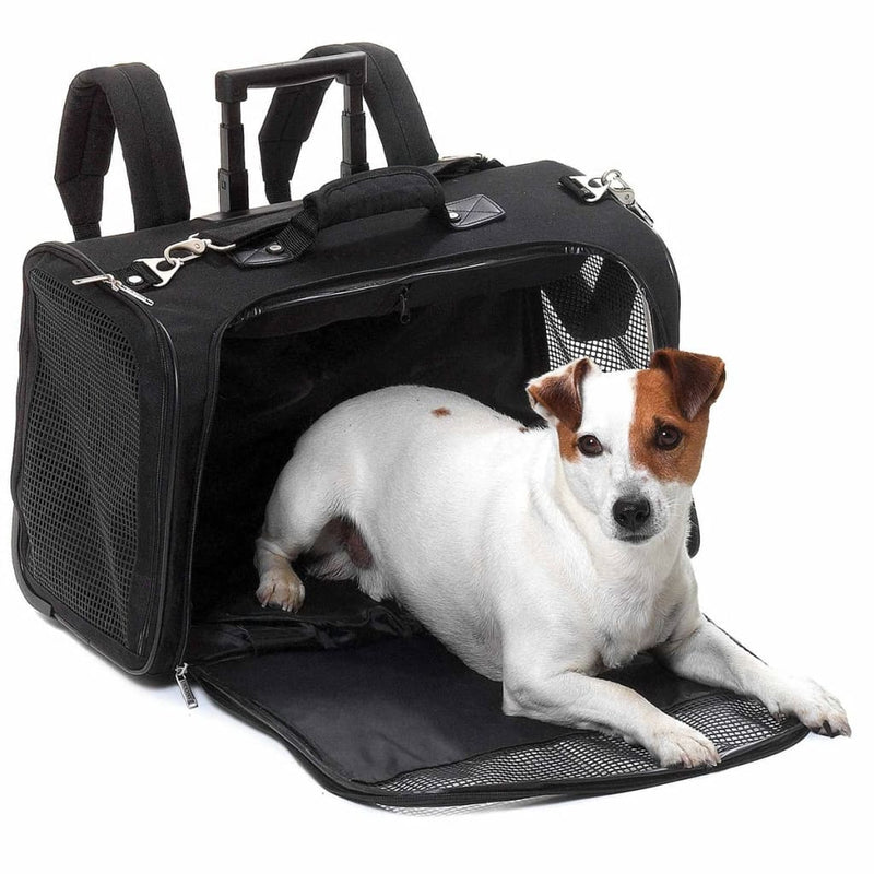 Load image into Gallery viewer, FLAMINGO FLAMINGO Huisdierendraagtas Trolley Norton 54x25,5x36,5 cm zwart