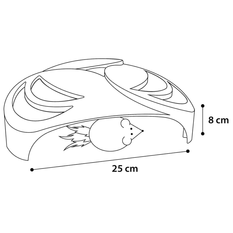 Load image into Gallery viewer, FLAMINGO FLAMINGO Kattenrolspeelgoed Helico 25x25x8 cm wit
