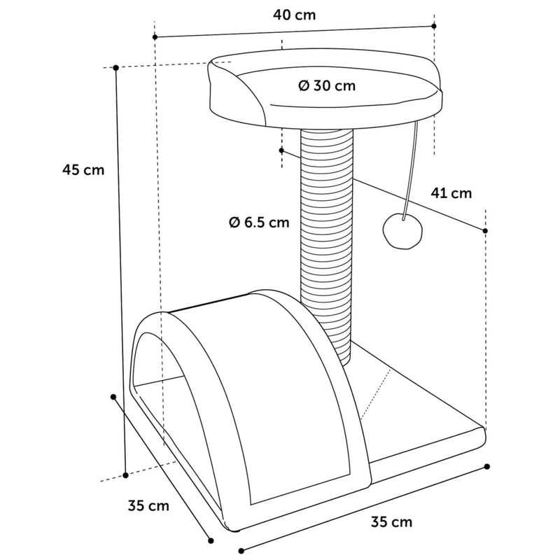 Load image into Gallery viewer, FLAMINGO FLAMINGO Kattenkrabpaal Charlton 40x41x45 cm greige