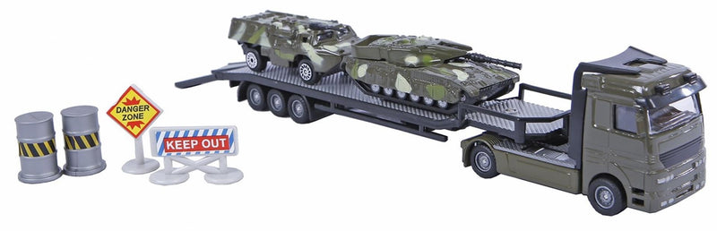 Load image into Gallery viewer, 2-play military transporter + tanks 24cm