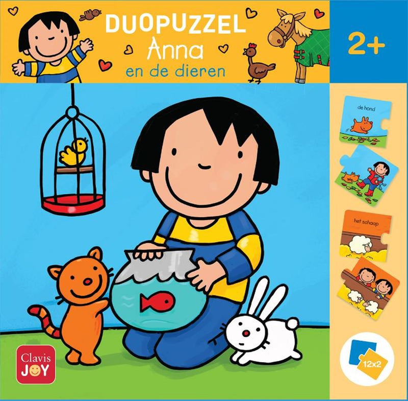 Afbeelding laden in galerijviewer, Duopuzzel anna en de dieren 2+