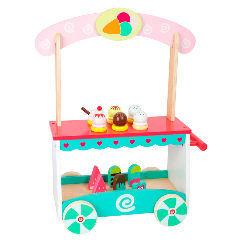 Load image into Gallery viewer, Small foot - houten ijscokar met accessoires