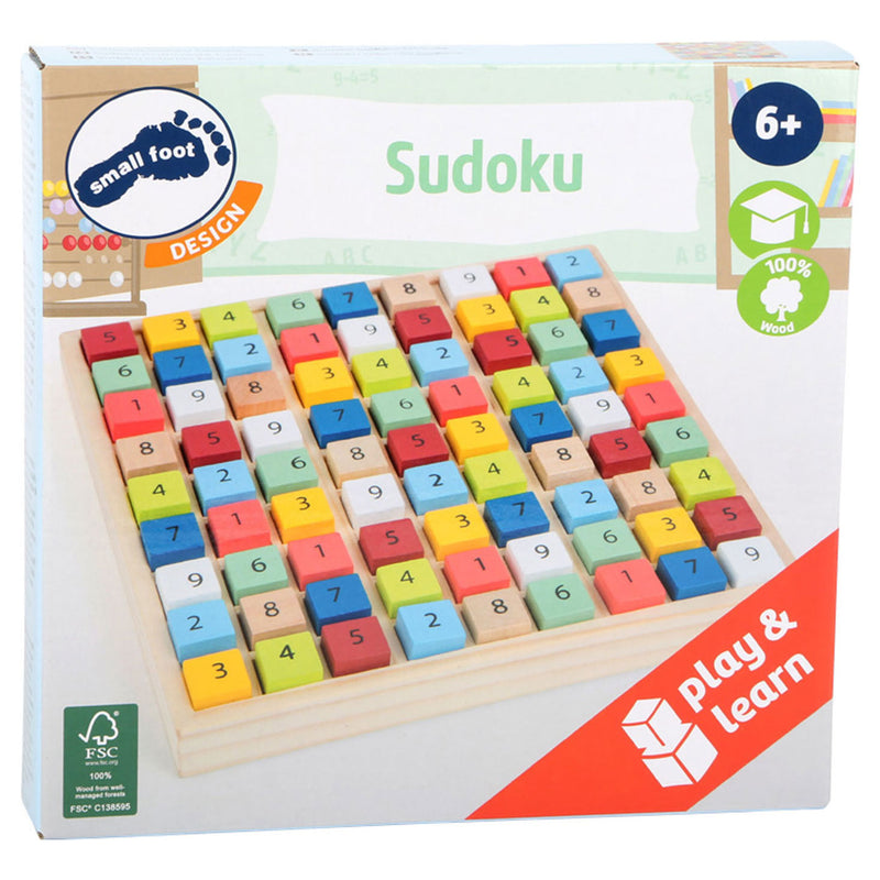 Afbeelding laden in galerijviewer, Small foot - houten sudoku spel kleur, 82dlg.