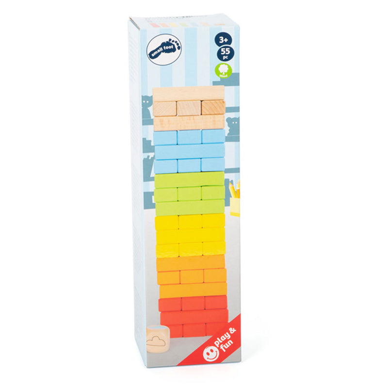 Load image into Gallery viewer, Small Foot Houten Regenboog Wiebeltoren Spel