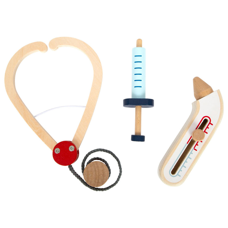 Afbeelding laden in galerijviewer, Small foot - dokterjas met houten accessoires, 4dlg.