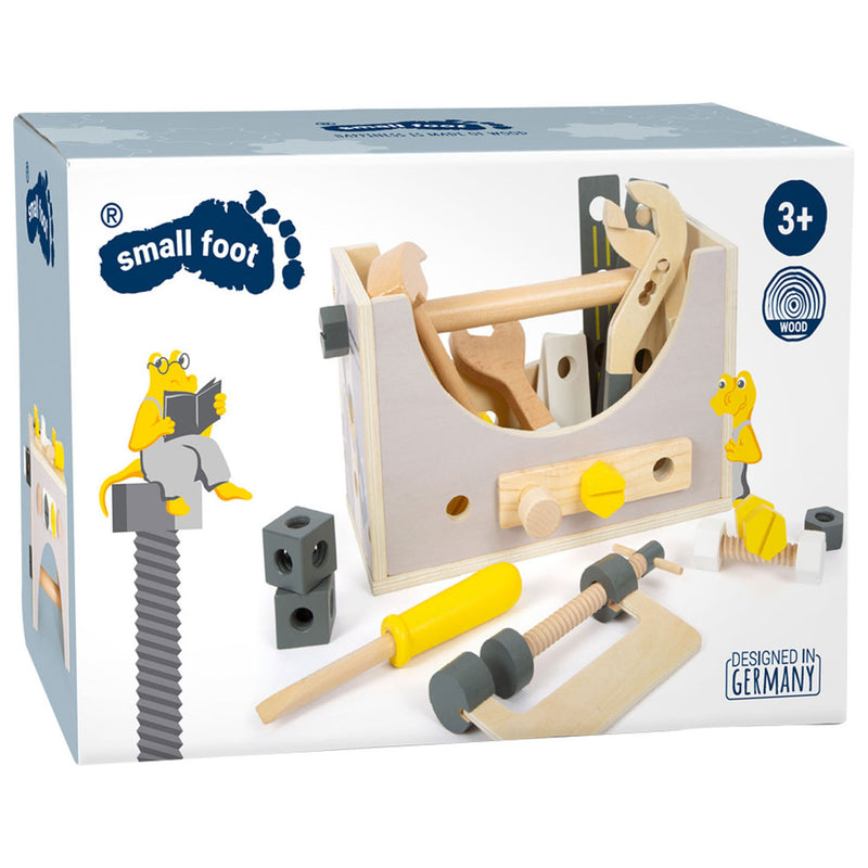 Load image into Gallery viewer, Small foot - houten gereedschapskist 2in1, 28dlg.