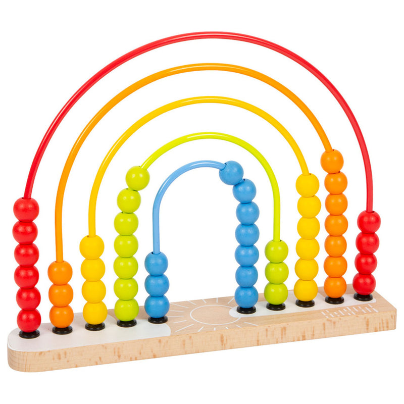 Load image into Gallery viewer, Small foot - houten motoriekspiraal regenboog