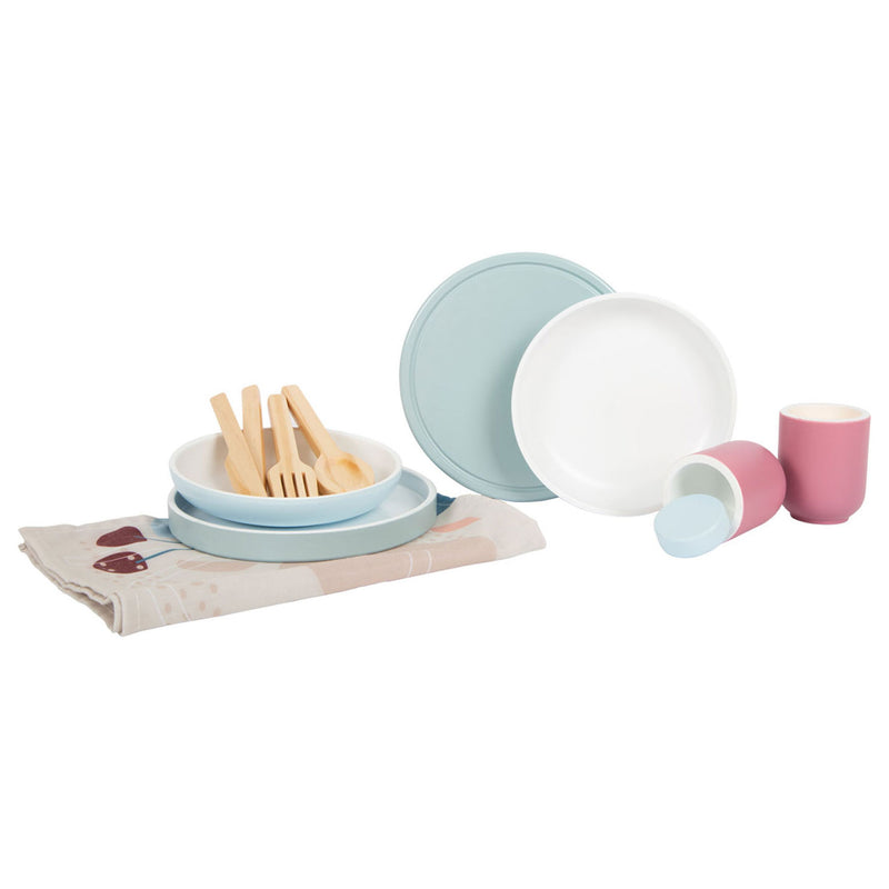Afbeelding laden in galerijviewer, Small foot - houten bestekset met placemats, 18dlg.