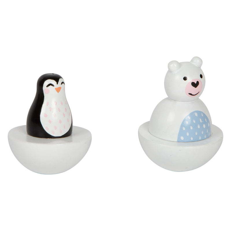 Load image into Gallery viewer, Small foot - houten muziekdoos noordpool opwindbaar