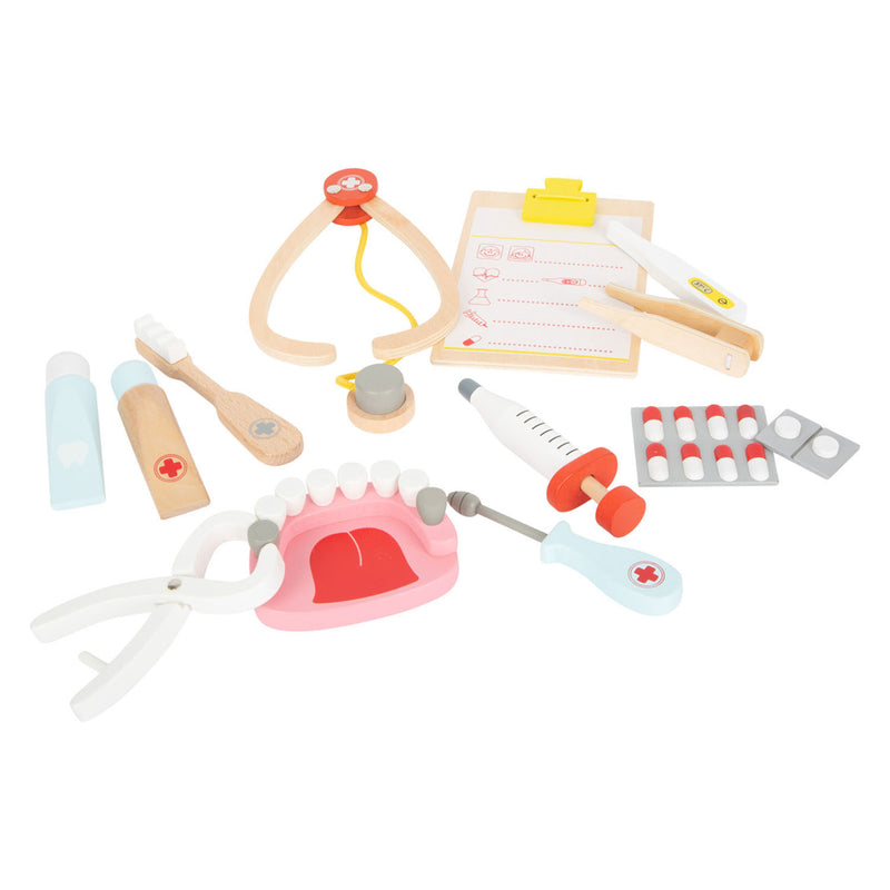 Load image into Gallery viewer, Small foot - houten dokter en tandarts 2in1 set in koffer