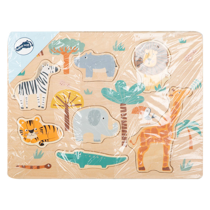 Afbeelding laden in galerijviewer, Small foot - houten puzzel safari