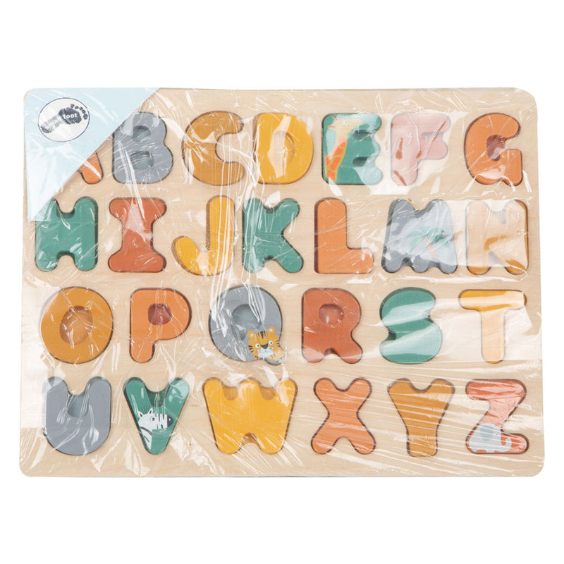 Afbeelding laden in galerijviewer, Small foot - houten alfabet puzzel safari