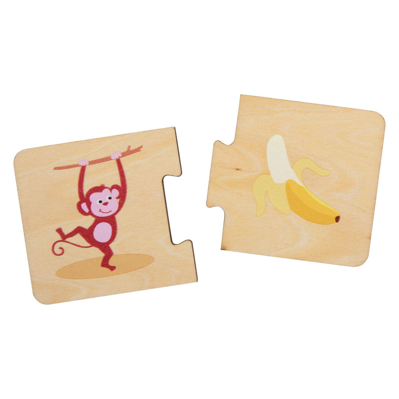 Load image into Gallery viewer, Small Foot Houten Puzzel Dieren en hun Voedsel