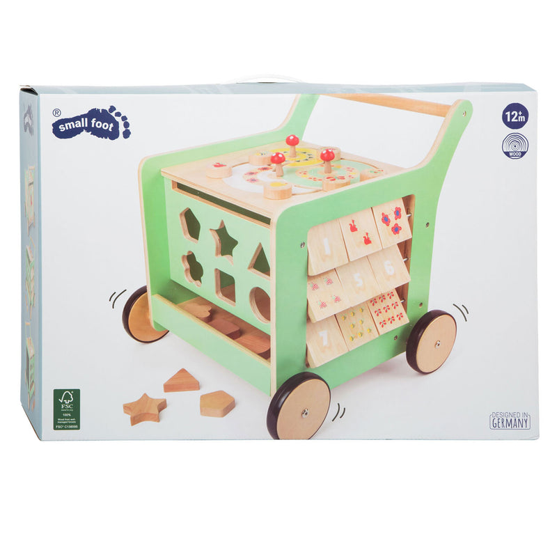 Afbeelding laden in galerijviewer, Small foot - houten baby walker loopwagen activiteitencentrum