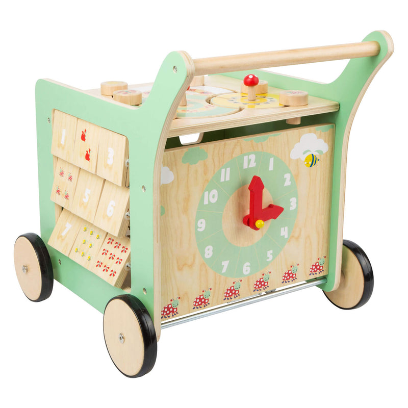 Afbeelding laden in galerijviewer, Small foot - houten baby walker loopwagen activiteitencentrum