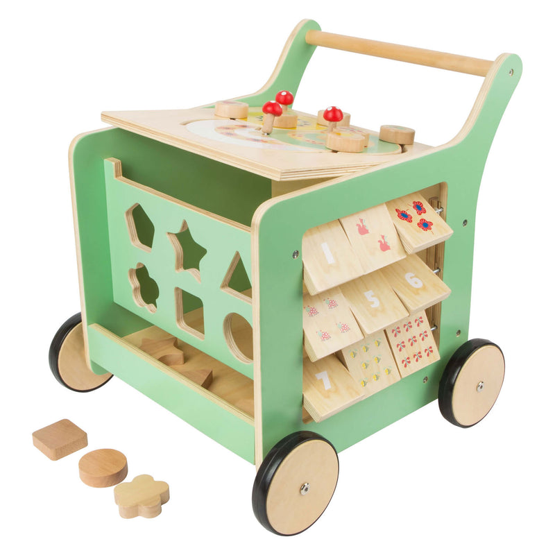 Load image into Gallery viewer, Small foot - houten baby walker loopwagen activiteitencentrum