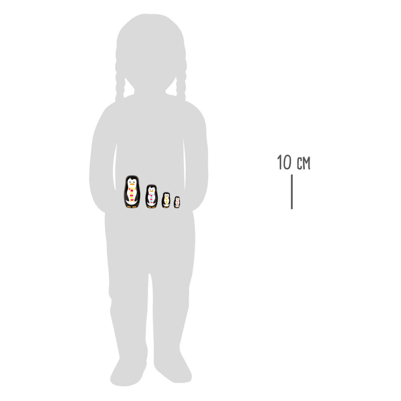 Load image into Gallery viewer, Small Foot Houten Matroesjka Poppen Pinguin Familie