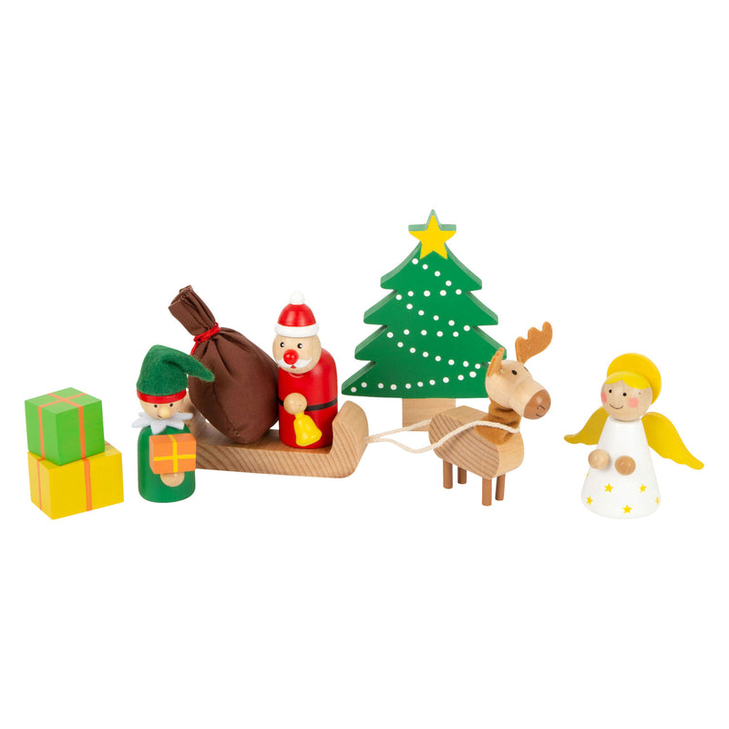 Load image into Gallery viewer, Small Foot Houten Dieren Kerstmis in het Bos Speelset, 17dlg.
