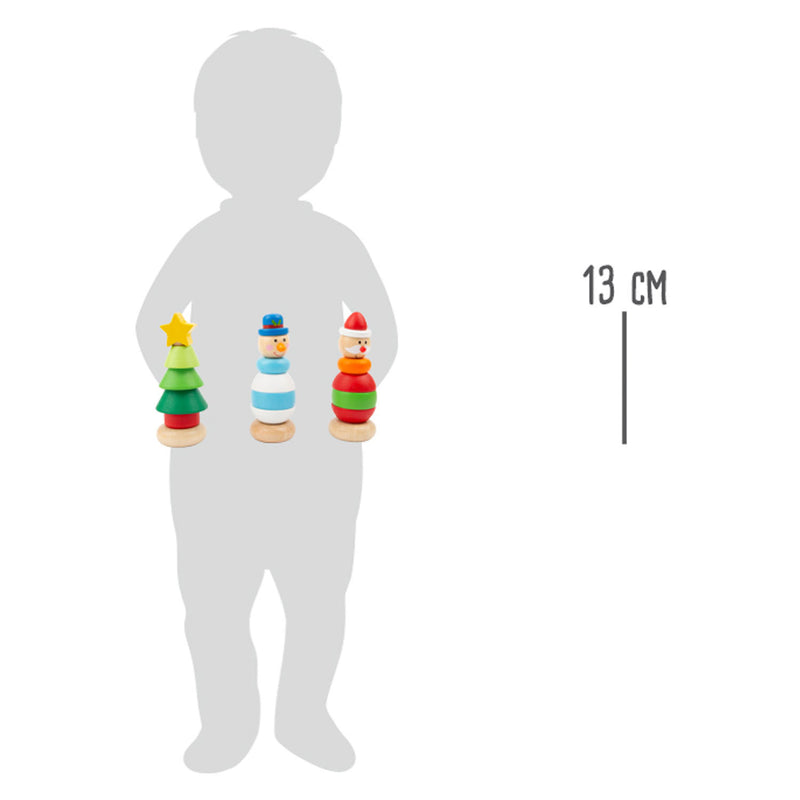 Load image into Gallery viewer, Small foot - houten stapeltoren kerstfiguur, per stuk