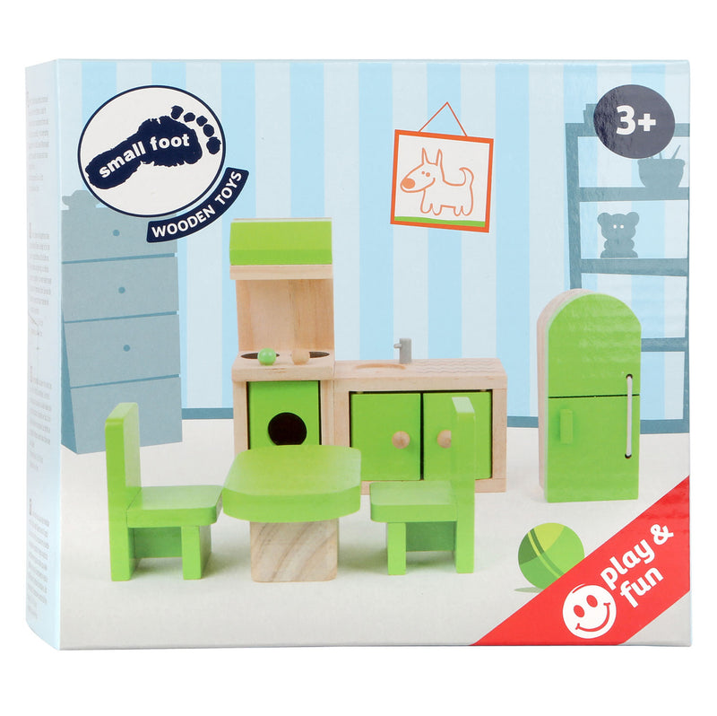 Afbeelding laden in galerijviewer, Small foot - houten poppenhuis meubeltjes keuken, 5dlg.