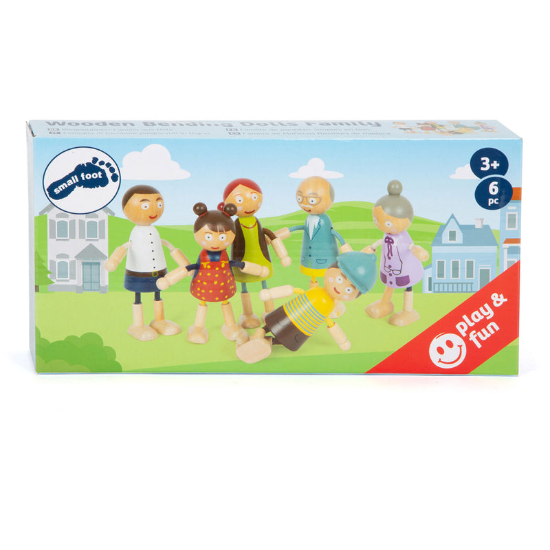 ギャラリービューアに画像をロードする, Small foot - houten poppenhuis familie buigbaar, 6st.