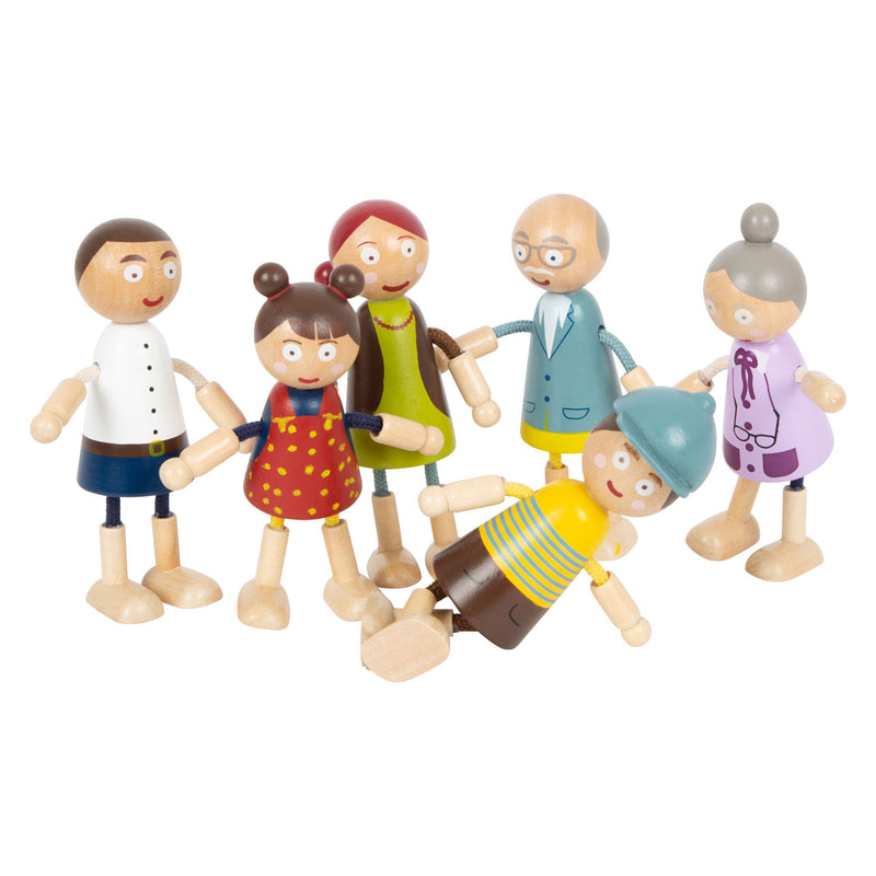 ギャラリービューアに画像をロードする, Small foot - houten poppenhuis familie buigbaar, 6st.