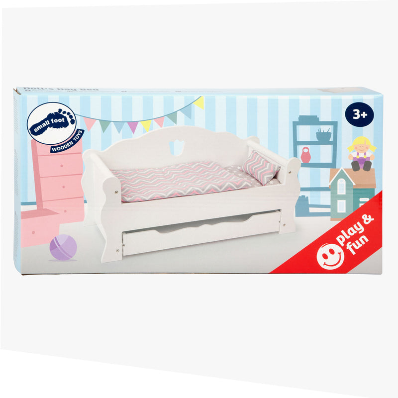 Load image into Gallery viewer, Small foot - houten poppenbed met lade en beddengoed, 4dlg.