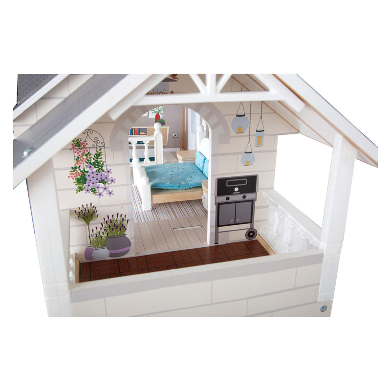 Load image into Gallery viewer, Small foot - houten urban villa poppenhuis met accessoires, 13dlg.