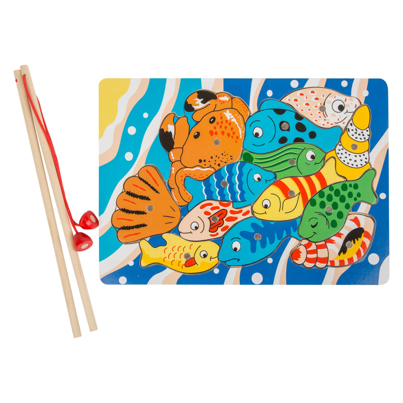 Load image into Gallery viewer, Small foot - houten vishengelspel puzzel
