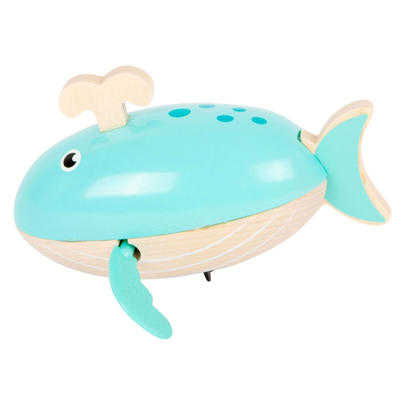 Load image into Gallery viewer, Small foot - badspeelgoed houten walvis opwindbaar
