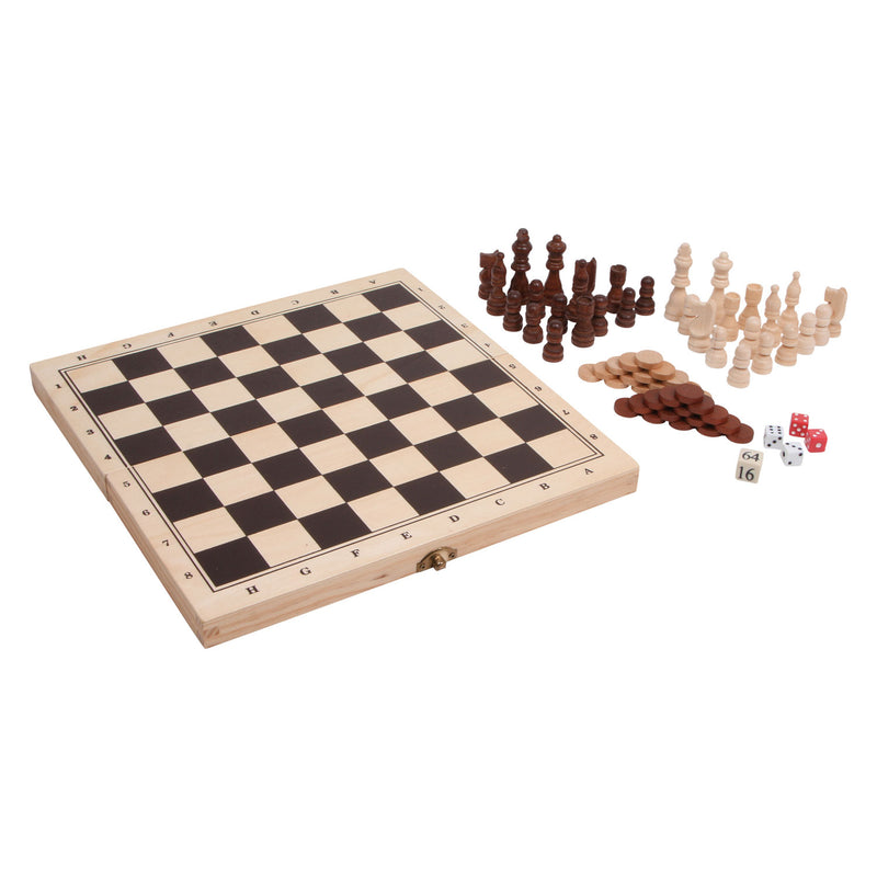 Load image into Gallery viewer, Small foot - houten klassieke spellen 3in1 in kist