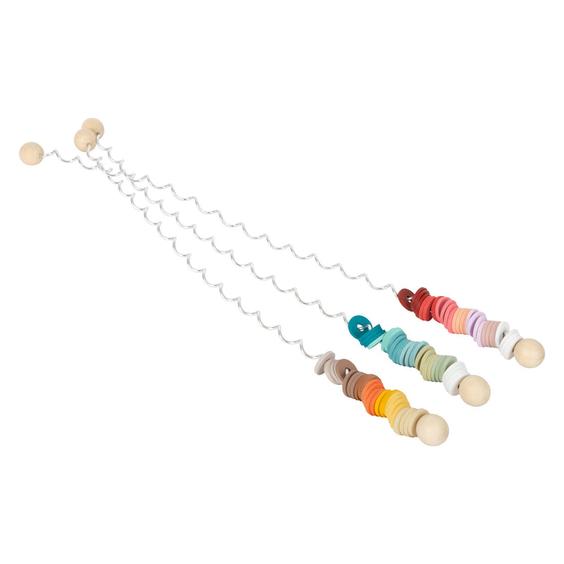 Load image into Gallery viewer, Small foot - houten spiraalbaan met gekleurde schijven