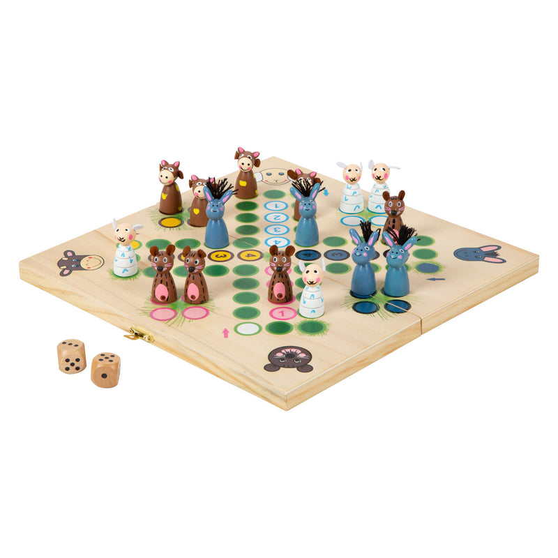 Load image into Gallery viewer, Small foot - houten ludospel boerderijdieren