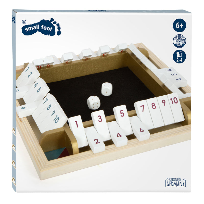 Load image into Gallery viewer, Small foot - shut the box houten dobbelspel gouden editie