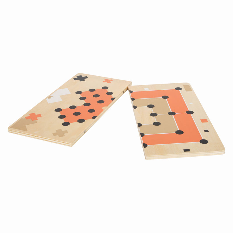 Afbeelding laden in galerijviewer, Small foot - houten solitaire en molenspel gouden editie