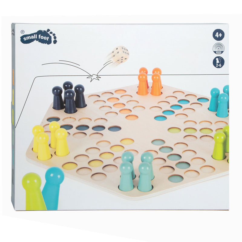 Afbeelding laden in galerijviewer, Small foot - houten ludospel - 6 spelers