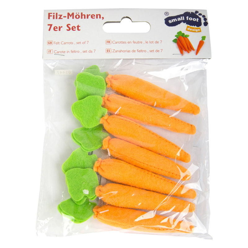 Afbeelding laden in galerijviewer, Small foot - speelgoedeten wortels vilt, 7dlg.