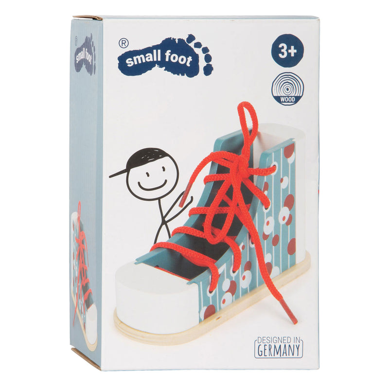 Chargez l'image dans la visionneuse de la galerie, Small foot - houten rijgschoen met veter