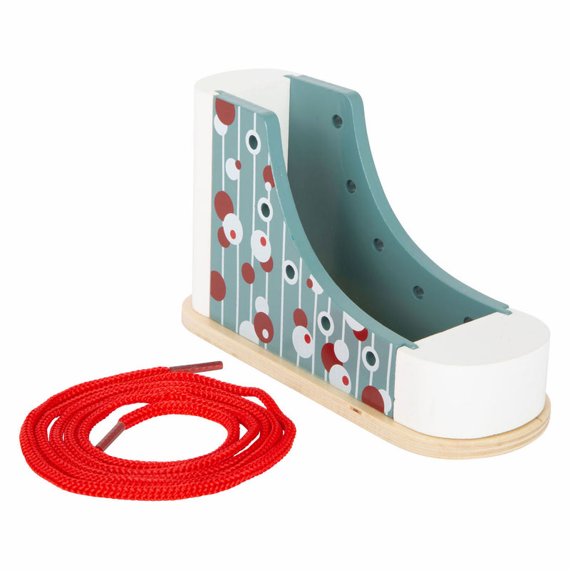 Chargez l'image dans la visionneuse de la galerie, Small foot - houten rijgschoen met veter