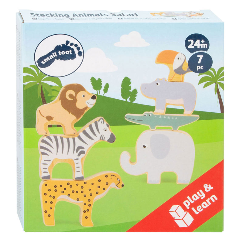 Chargez l'image dans la visionneuse de la galerie, Small foot - houten safaridieren balansspel, 7dlg.