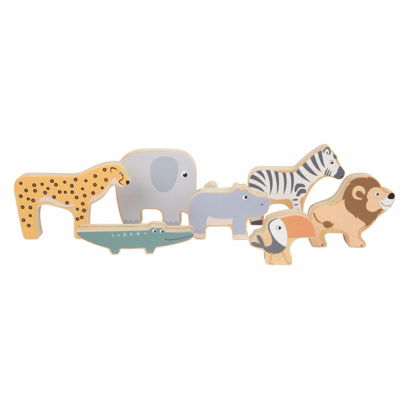 Load image into Gallery viewer, Small foot - houten safaridieren balansspel, 7dlg.