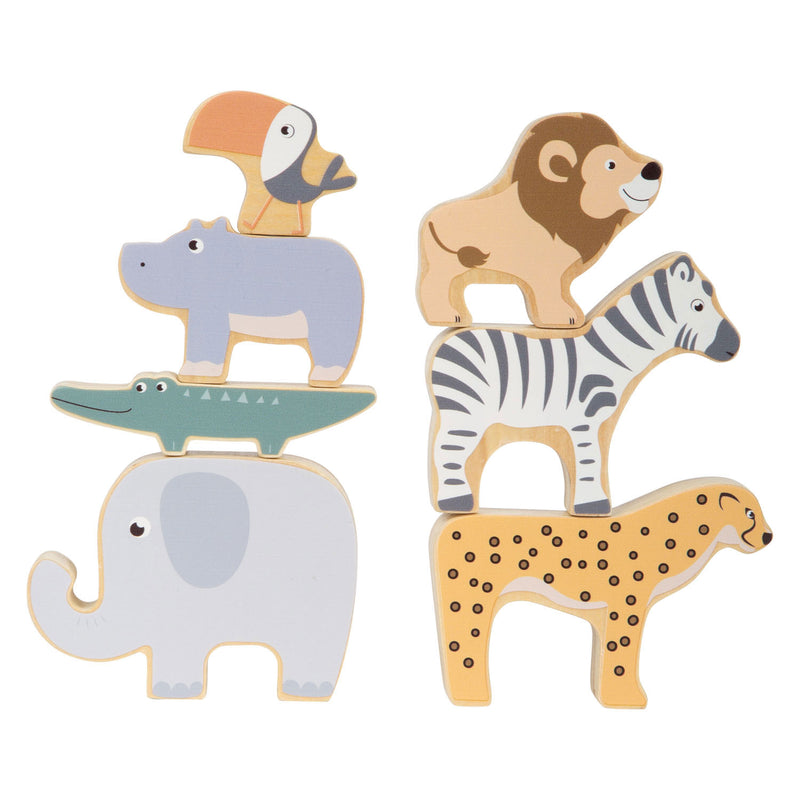 Afbeelding laden in galerijviewer, Small foot - houten safaridieren balansspel, 7dlg.